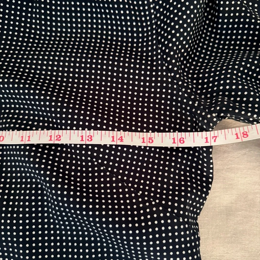Banana Republic No-Iron Fitted Shirt | Black Polka Dot Button-Up - Picture 10 of 16